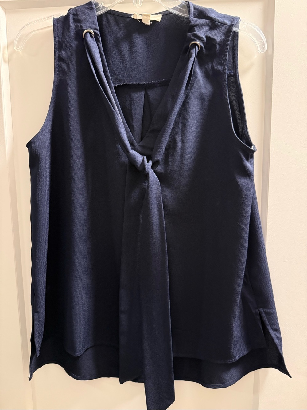 Navy Sleeveless Tie-Neck Camisole Sz s